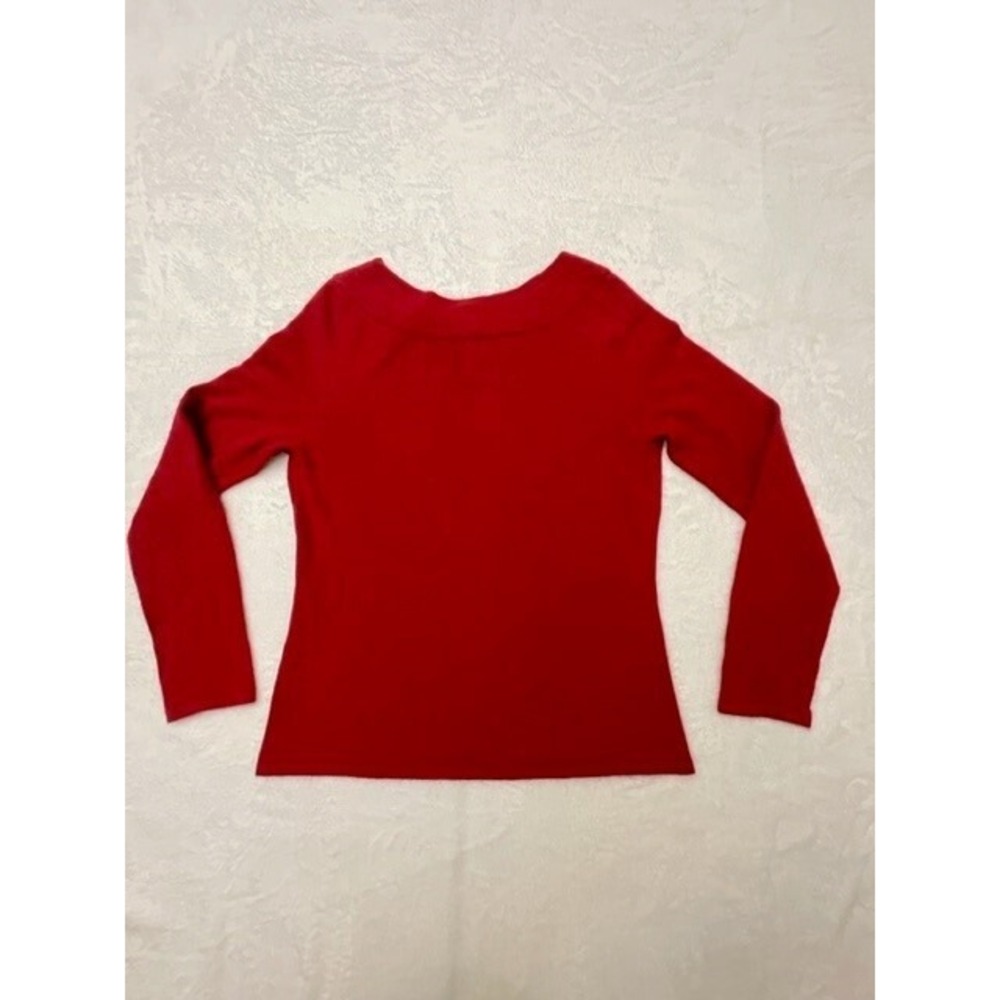 Sarah Spencer Red Soft Knit Angora Rabbit Hair Sweater Red Womens Large - Picture 6 of 9
